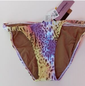 Cia Maritima Brazilian Bikini Bottoms in Fun Leoard Print